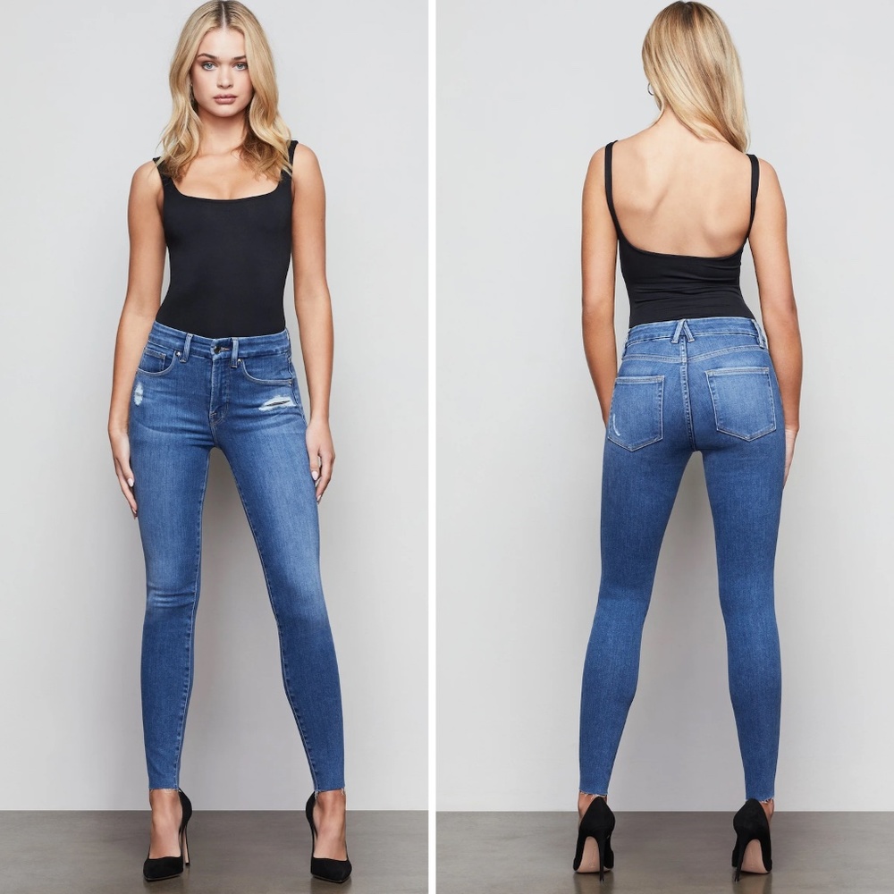 Good American High Rise Blue Jeans